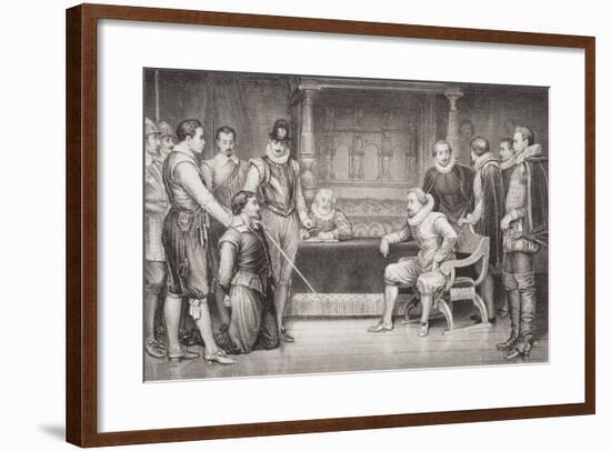 Guy Fawkes (1570-1606) Interrogated by James I (1566-1625) and His Council in the King's…-William Ralston-Framed Giclee Print
