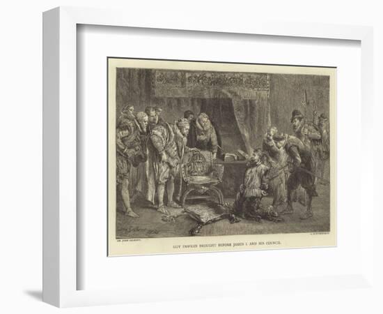 Guy Fawkes Brought before James I and His Council-Sir John Gilbert-Framed Giclee Print