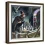 Guy Fawkes, caught in the act of preparing the Gunpowder Plot, 1605 (c1900)-Trelleek-Framed Giclee Print