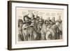 Guy Fawkes - English Gunpowder Plotter with Fellow Conspirators-null-Framed Art Print
