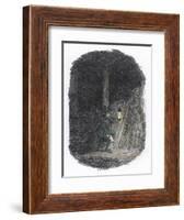 Guy Fawkes Lays the Gunpowder Underneath the House of Lords-George Cruikshank-Framed Art Print