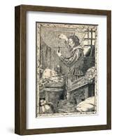 Guy Fawkes Preparing the Slow Match, 1902-Patten Wilson-Framed Giclee Print