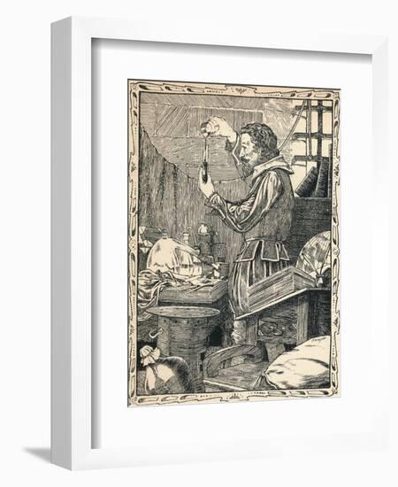 Guy Fawkes Preparing the Slow Match, 1902-Patten Wilson-Framed Giclee Print