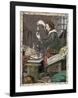 Guy Fawkes Preparing The Slow Match, 1902-Patten Wilson-Framed Giclee Print