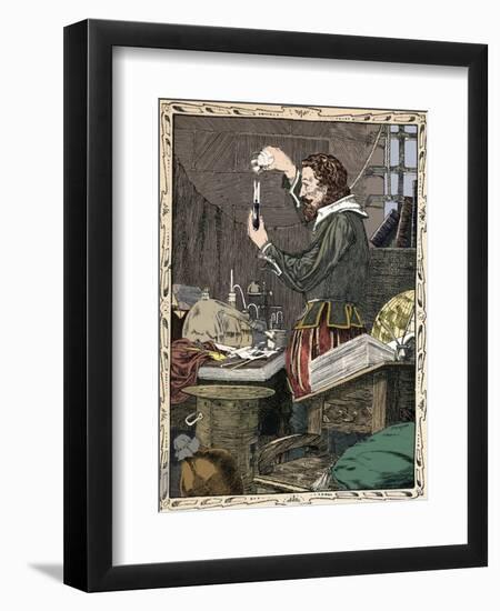 Guy Fawkes Preparing The Slow Match, 1902-Patten Wilson-Framed Giclee Print