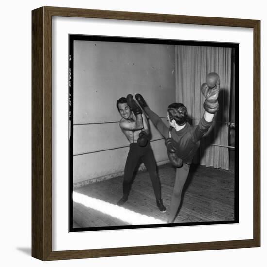 Guy Marchand During a Boxing Session-Roldes-Framed Photographic Print