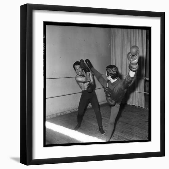 Guy Marchand During a Boxing Session-Roldes-Framed Photographic Print