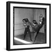 Guy Marchand During a Boxing Session-Roldes-Framed Photographic Print