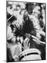 Guy Playing Drums at Woodstock Music Festival-null-Mounted Photographic Print