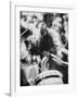 Guy Playing Drums at Woodstock Music Festival-null-Framed Photographic Print