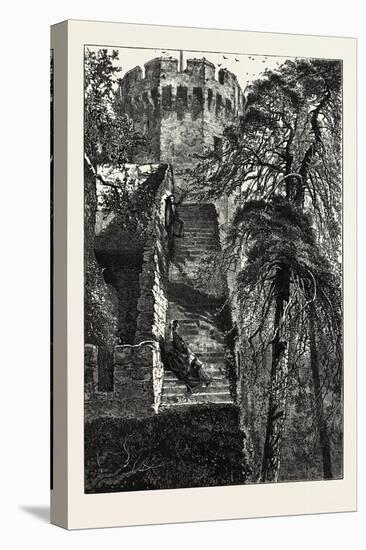 Guy's Tower and the Walls of Warwick Castle, UK, 19th Century-null-Stretched Canvas