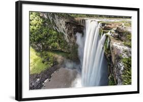 Guyana, Kaieteur Falls. View of Waterfall Flowing into Basin-Alida Latham-Framed Photographic Print
