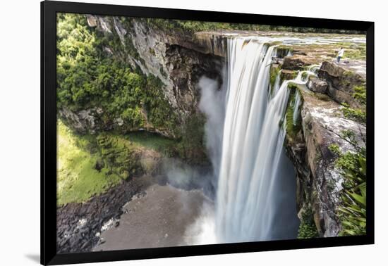 Guyana, Kaieteur Falls. View of Waterfall Flowing into Basin-Alida Latham-Framed Photographic Print