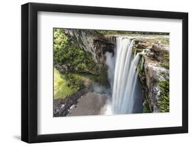 Guyana, Kaieteur Falls. View of Waterfall Flowing into Basin-Alida Latham-Framed Photographic Print