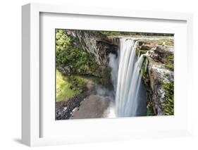 Guyana, Kaieteur Falls. View of Waterfall Flowing into Basin-Alida Latham-Framed Photographic Print