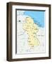 Guyana Political Map-Peter Hermes Furian-Framed Art Print