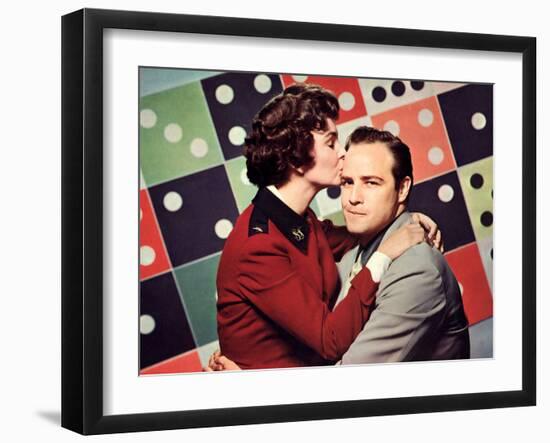 Guys And Dolls, Jean Simmons, Marlon Brando, 1955-null-Framed Photo