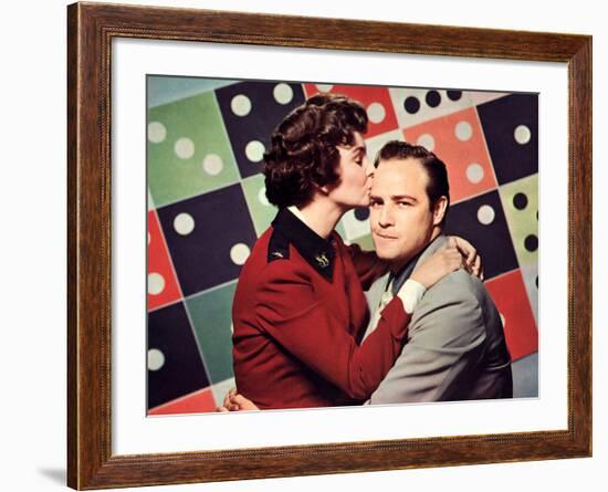 Guys And Dolls, Jean Simmons, Marlon Brando, 1955-null-Framed Photo