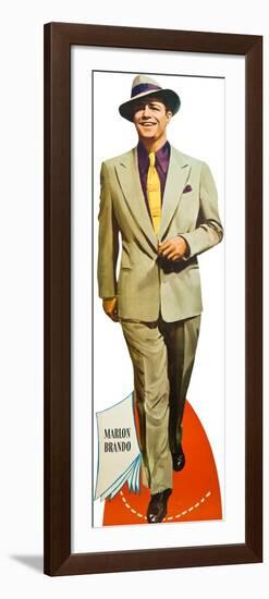 Guys and Dolls, Marlon Brando on poster art, 1955-null-Framed Art Print