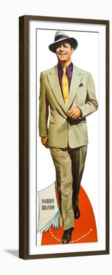 Guys and Dolls, Marlon Brando on poster art, 1955-null-Framed Premium Giclee Print