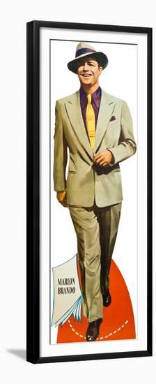 Guys and Dolls, Marlon Brando on poster art, 1955-null-Framed Premium Giclee Print