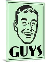 Guys Green-Retroplanet-Mounted Giclee Print