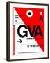 GVA Geneva Luggage Tag I-NaxArt-Framed Art Print