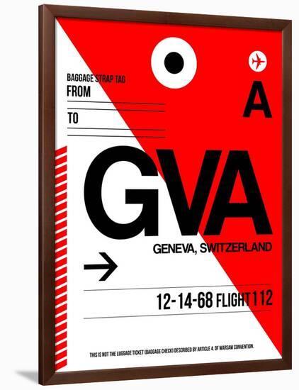 GVA Geneva Luggage Tag I-NaxArt-Framed Art Print