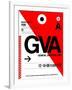 GVA Geneva Luggage Tag I-NaxArt-Framed Art Print