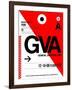 GVA Geneva Luggage Tag I-NaxArt-Framed Art Print