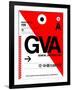 GVA Geneva Luggage Tag I-NaxArt-Framed Art Print