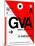 GVA Geneva Luggage Tag I-NaxArt-Mounted Art Print