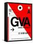 GVA Geneva Luggage Tag I-NaxArt-Framed Stretched Canvas