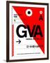 GVA Geneva Luggage Tag I-NaxArt-Framed Art Print