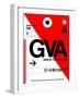 GVA Geneva Luggage Tag I-NaxArt-Framed Art Print