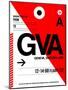 GVA Geneva Luggage Tag I-NaxArt-Mounted Art Print