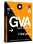 GVA Geneva Luggage Tag II-NaxArt-Stretched Canvas