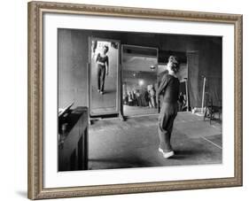 Gwen Verdon Rehearsing for the Broadway Musical Damn Yankees-Peter Stackpole-Framed Premium Photographic Print