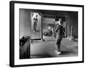Gwen Verdon Rehearsing for the Broadway Musical Damn Yankees-Peter Stackpole-Framed Premium Photographic Print