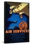 GWR Air Services Vintage Poster - Europe-Lantern Press-Framed Stretched Canvas