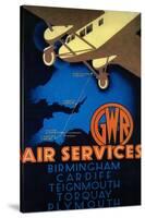 GWR Air Services Vintage Poster - Europe-Lantern Press-Stretched Canvas