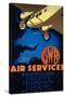 GWR Air Services Vintage Poster - Europe-Lantern Press-Stretched Canvas