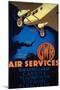 GWR Air Services Vintage Poster - Europe-Lantern Press-Mounted Art Print