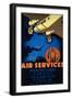 GWR Air Services Vintage Poster - Europe-Lantern Press-Framed Art Print