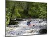 Gwynedd, Bala, White Water Kayaking on the Tryweryn River at the National Whitewater Centre, Wales-John Warburton-lee-Mounted Photographic Print