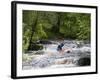 Gwynedd, Bala, White Water Kayaking on the Tryweryn River at the National Whitewater Centre, Wales-John Warburton-lee-Framed Photographic Print