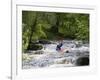 Gwynedd, Bala, White Water Kayaking on the Tryweryn River at the National Whitewater Centre, Wales-John Warburton-lee-Framed Photographic Print