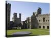 Gwynedd, Caernarvon, Inside the Walls of Caernarvon Castle, Wales-John Warburton-lee-Stretched Canvas