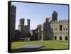 Gwynedd, Caernarvon, Inside the Walls of Caernarvon Castle, Wales-John Warburton-lee-Framed Stretched Canvas