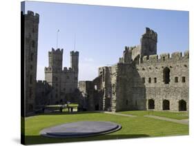 Gwynedd, Caernarvon, Inside the Walls of Caernarvon Castle, Wales-John Warburton-lee-Stretched Canvas